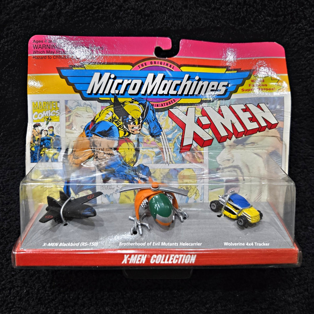 Micro Machines X-Men Collection Vehicles Blackbird Helicarrier Wolverine 4x4